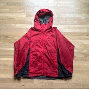 Columbia Red/Black Rain Jacket
